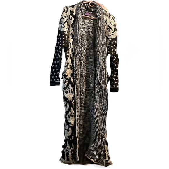 Susan Summa Designs Key print duster cardigan sweater - Picture 4 of 8